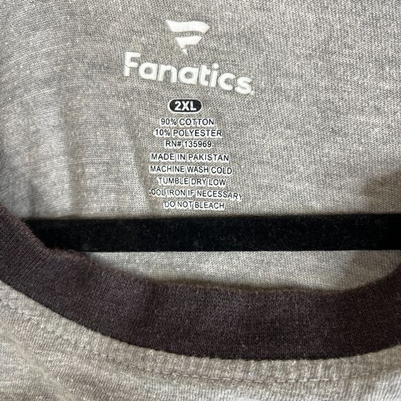 Los Angeles Chargers T-Shirt Mens 2XL Gray Brown Bolts Blue Spellout Long Sleeve - Picture 3 of 8